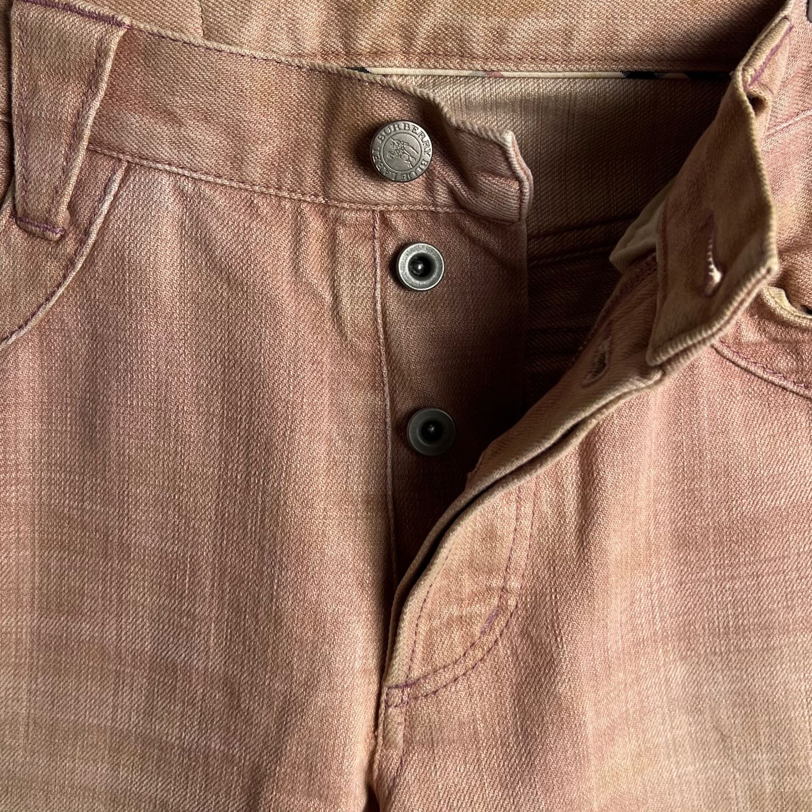 BURBERRY BLUE LABEL y2k archive pink fade grunge pants M