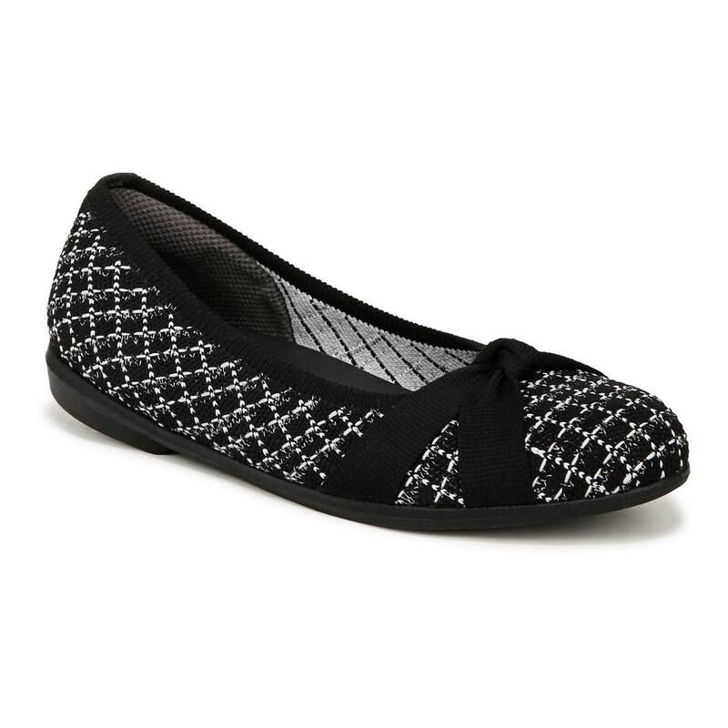 ビジーズ レディース シューズ サンダル Bzees Kissed Womens Flats Blacknit Plaid ブラック