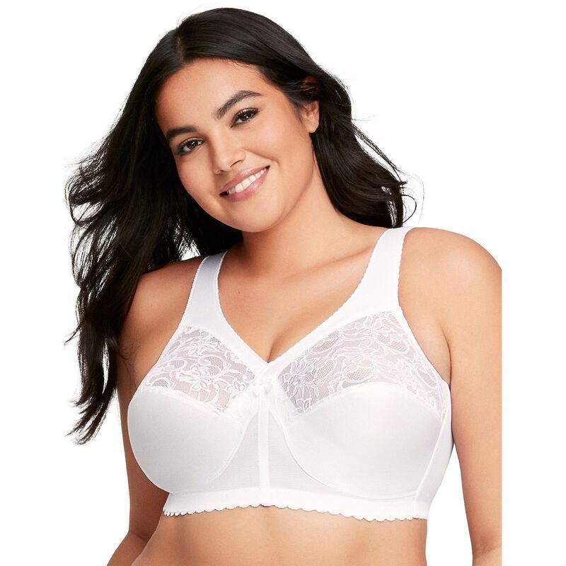 グラマライズ レディース アンダーウェア ブラジャー Glamorise MagicLift Original FullFigure Wirelessupport Bra 1000 White ホワイト