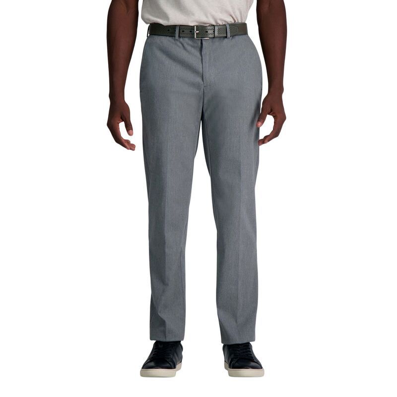 ハガー メンズ ボトムス カジュアルパンツ Mens Haggar Wrinkle Free Performance Khaki Straight Fit Flat Front Pant Heather Gray グレー