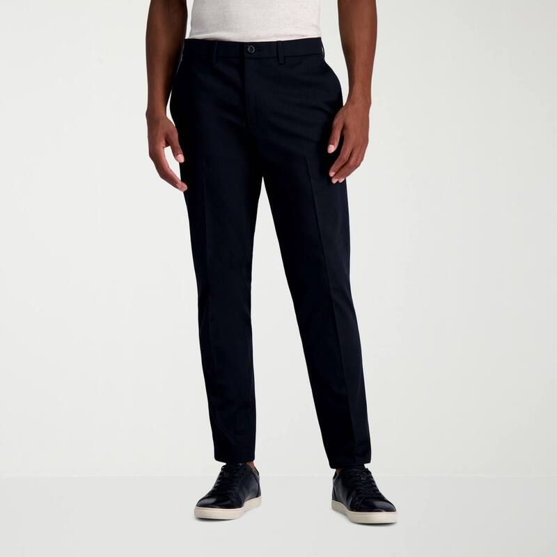 ハガー メンズ ボトムス カジュアルパンツ スリムフィット Mens Haggar Wrinkle Free Performance Khaki Slim Fit Flat Front Pants Black ブラック