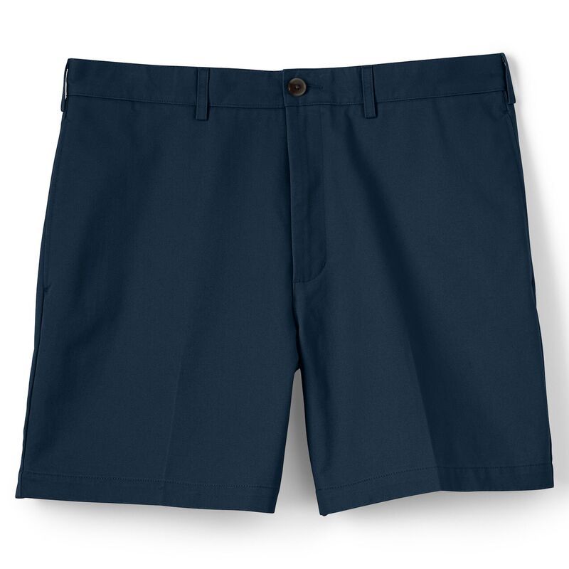 ランズエンド メンズ ボトムス ハーフパンツ・ショーツ ショートパンツ Mens Lands End ClassicFit 6inch NoIron Chino Shorts Radiant Navy ネイビー