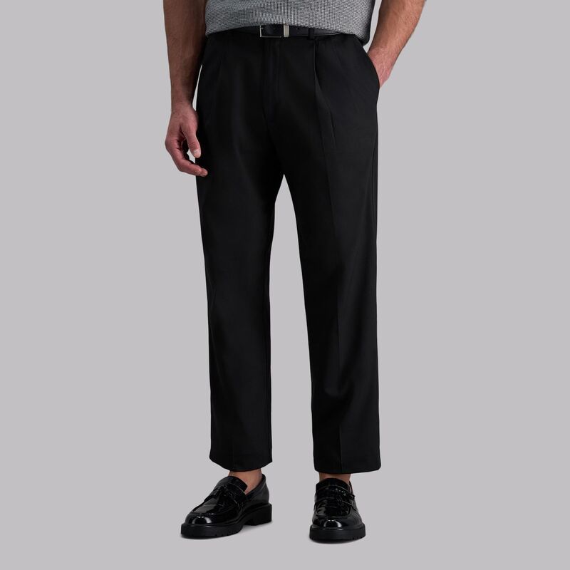ハガー メンズ ボトムス カジュアルパンツ プリーツ Mens Haggar Cool Right Performance Flex ClassicFit Pleated Pants Black ブラック