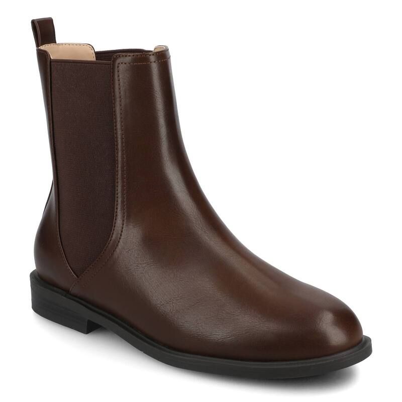 ジャーニー レディース シューズ ブーツ・レインブーツ チェルシー アンクル ヒール Journee Violet Womens Almond Toe Block Heel Chelseankle Boots Chocolate チョコレート