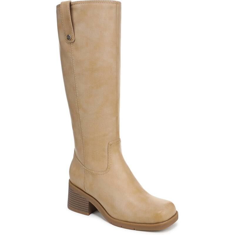 ドクター・ショール レディース シューズ ブーツ・レインブーツ Dr Scholls Joplin Womens KneeHigh Riding Boots in Regular and Wide Calf Tan タン