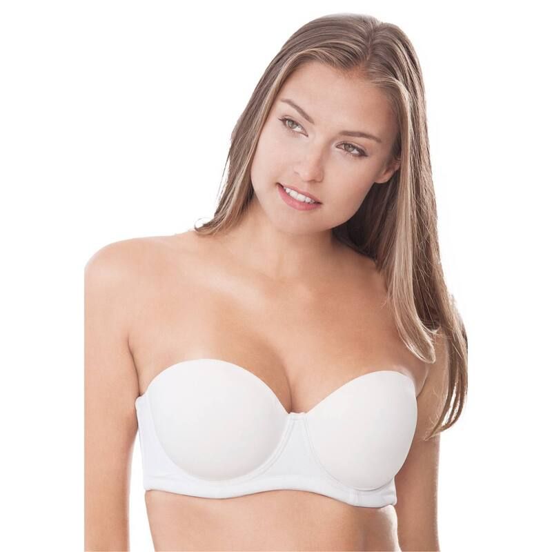 コンフォート チョイス レディース アンダーウェア ブラジャー プラスサイズ ストラップレス Comfort Choice Womens Plusize Convertible Strapless Underwire Bra White ホワイト