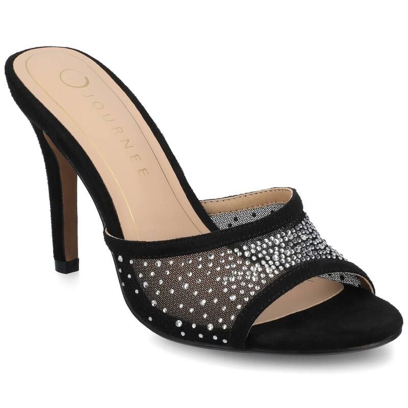ジャーニー レディース シューズ パンプス ヒール Journee Hensley Womens Open Toe Stiletto Heel Comfort Pumps Black ブラック
