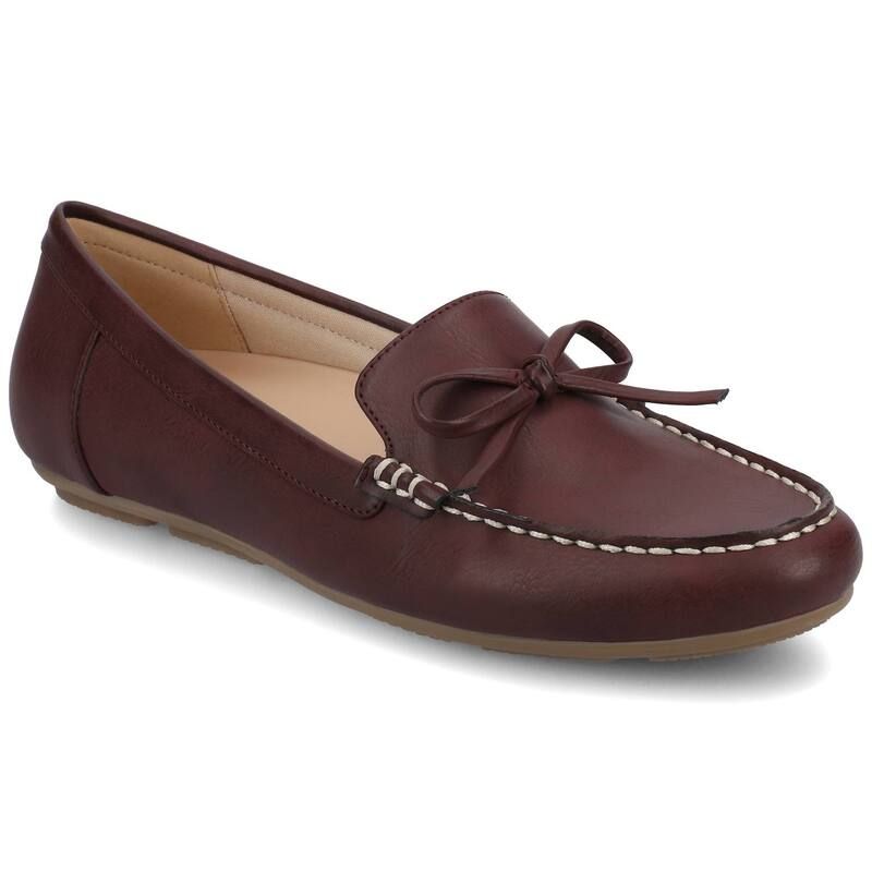 ジャーニー レディース シューズ スリッポン・ローファー Journee Novella Medium and Wide Width Womens Flexible Round Toe Loafers Oxblood オックスブラッド