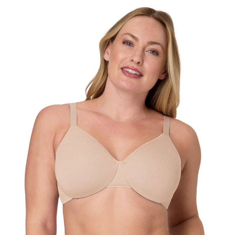 バリ レディース アンダーウェア ブラジャー Tシャツ コットン Womens Bali Elevated Cotton Underwire TShirt Bra DF3421 Tropical Sands Heather ヘザー