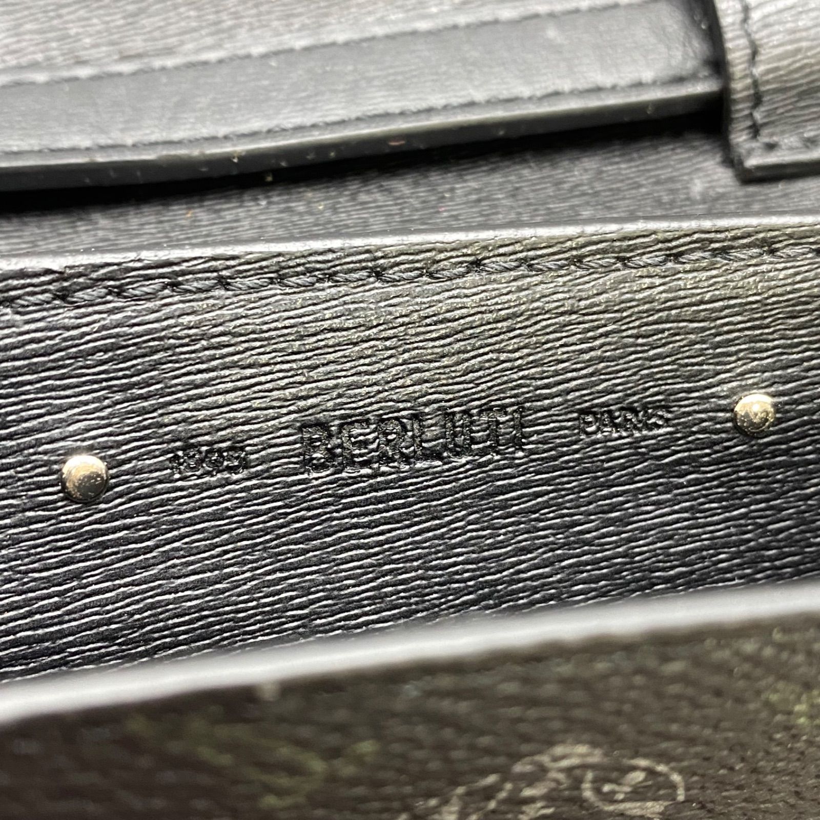 BERLUTI ベルルッティ ロゴ シグネチャー キャンバス ショルダーバッグ 