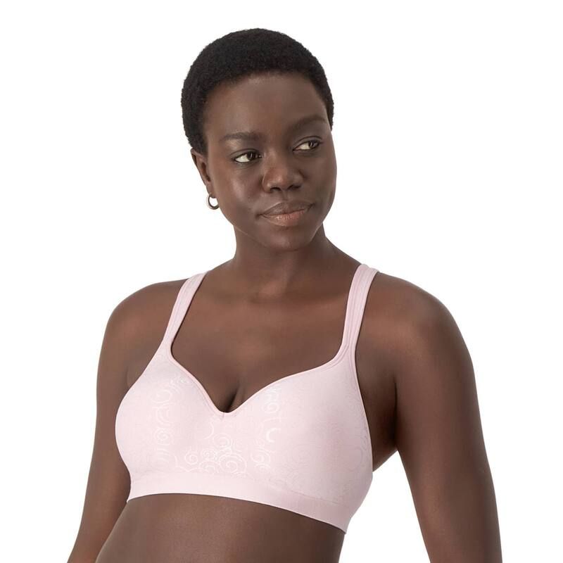 バリ レディース アンダーウェア ブラジャー Bali Comfort Revolution Wireless Bra DF3463 Hush Pink Swirl ピンク