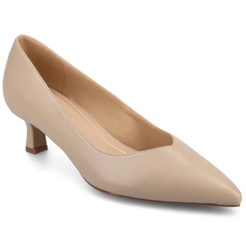 ジュルネ コレクション レディース シューズ パンプス ヒール Journee Collection Pammie Medium and Wide Width WomenslipOn Kitten Heel Pumps Taupe トープ