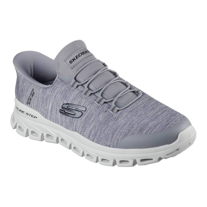 スケッチャーズ メンズ シューズ スニーカー Skechers Hands Free Slipins GlideStep Menshoes Gray グレー