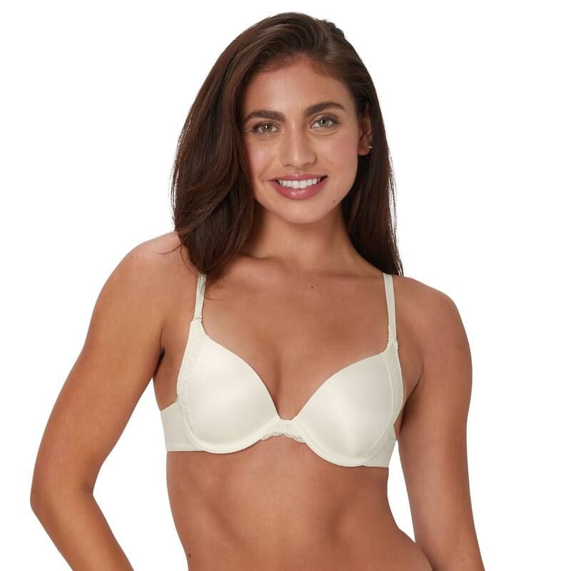 メイデンフォーム レディース アンダーウェア ブラジャー Tシャツ Maidenform Love the Lift Natural Boost Demi TShirt Underwire Bra 09428 Ivory Pearl アイボリー