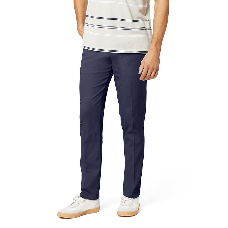ドッカーズ メンズ ボトムス カジュアルパンツ Mens Dockers Easy Khaki Slim Stretch FlatFront Pants Dockers Navy ネイビー