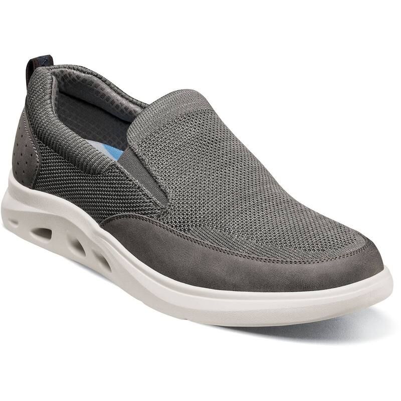 ノンブッシュ メンズ シューズ スニーカー ニット Nunn Bush Ponte Knit Mens Moc Toe SlipOn Shoes Gray Multi グレー
