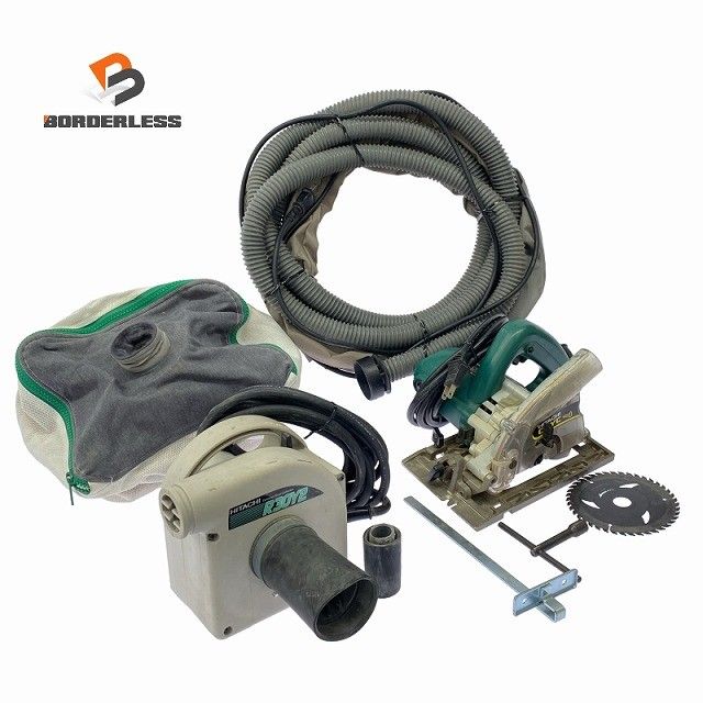 ☆中古品セット☆HITACHI 日立工機 100V 集じん丸のこ C5YC 集じん機 R30Y2 ホース＋ダストバッグ付 防じんマルノコ 集塵機128957