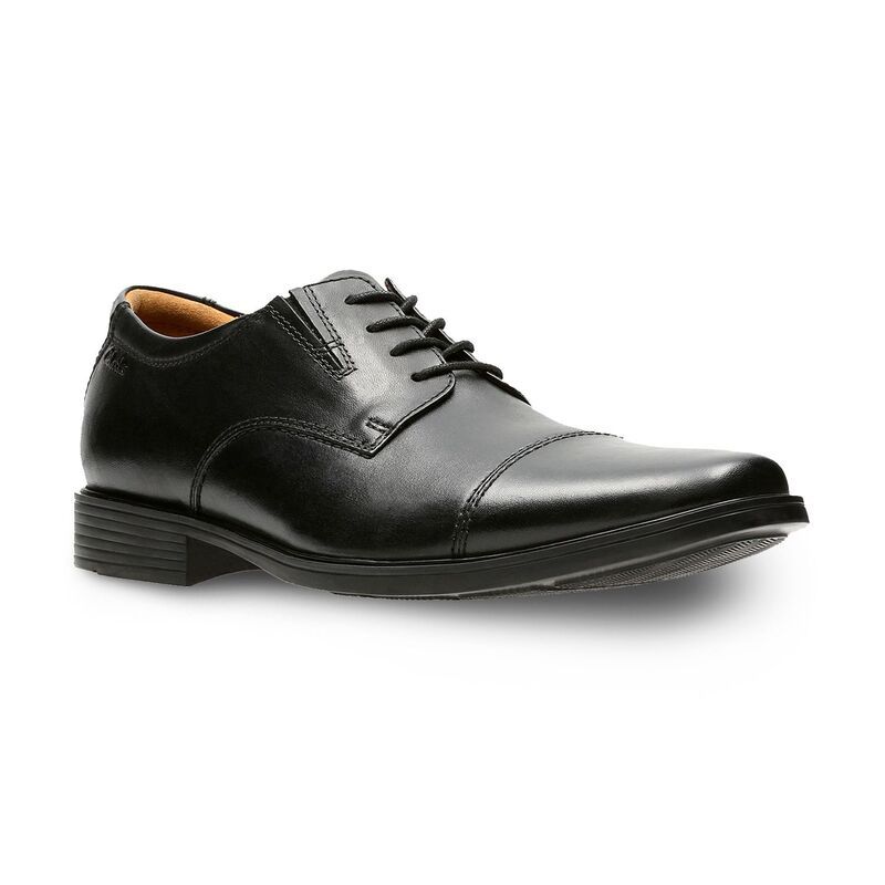 クラークス メンズ シューズ オックスフォード キャップ ClarksR Tilden Cap Mens Dresshoes Black Leather ブラック