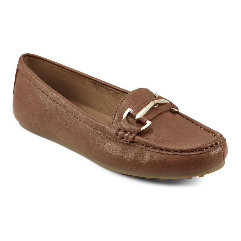 エアロソールズ レディース シューズ スリッポン・ローファー A2 by Aerosoles Day Drive Womens Moccasin Flats Dark Tan タン