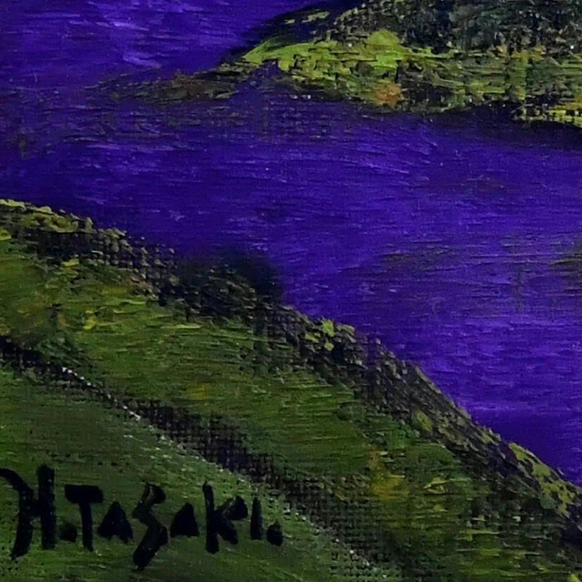 田崎広助 「箱根の富士」 風景画 油彩 6号 巨匠 鑑定書 文化勲章受章