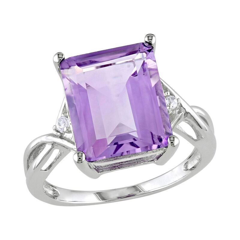 ステラ グレース レディース アクセサリー リング Stella Grace Sterling Silver Amethyst and White Topaz Twist Ring Purple パープル