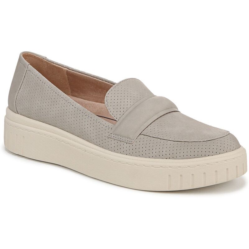 ライフストライド レディース シューズ スリッポン・ローファー LifeStride Genevachop Womens Loafers Gray Faux Leather グレー