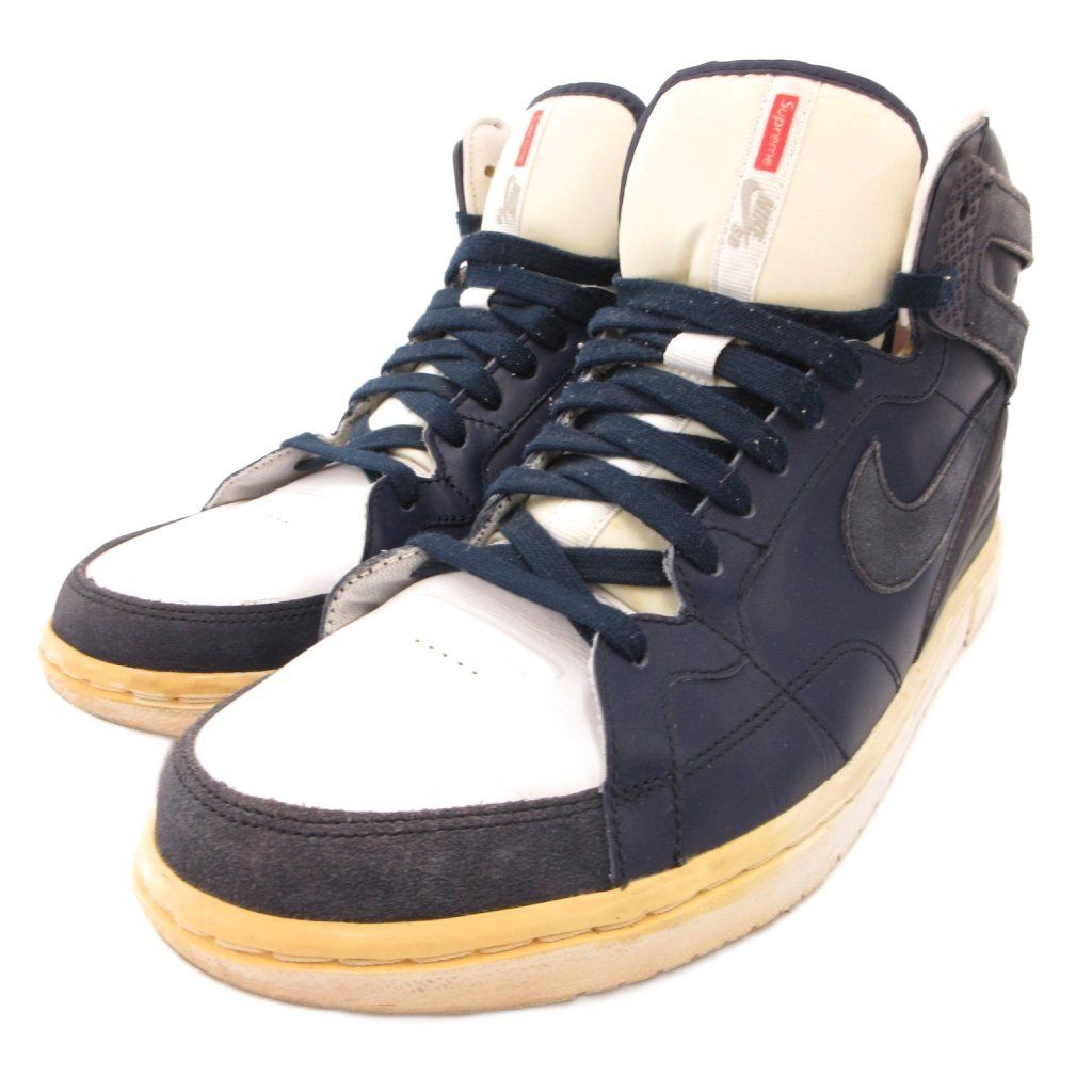 ナイキ NIKE Supreme ZOOM AIR 94 HI スニーカー シューズ ハイカット 28cm 紺 ネイビー 白 ホワイト 428927-400 /JS ■GY03