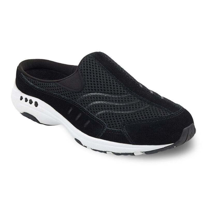 イージースピリット レディース シューズ スニーカー Easy Spiritraveltime Womens Classic Mules Black White ホワイト