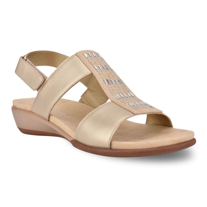 イージースピリット レディース シューズ サンダル Easy Spirit Hazel Womenslingback Sandals Gold ゴールド
