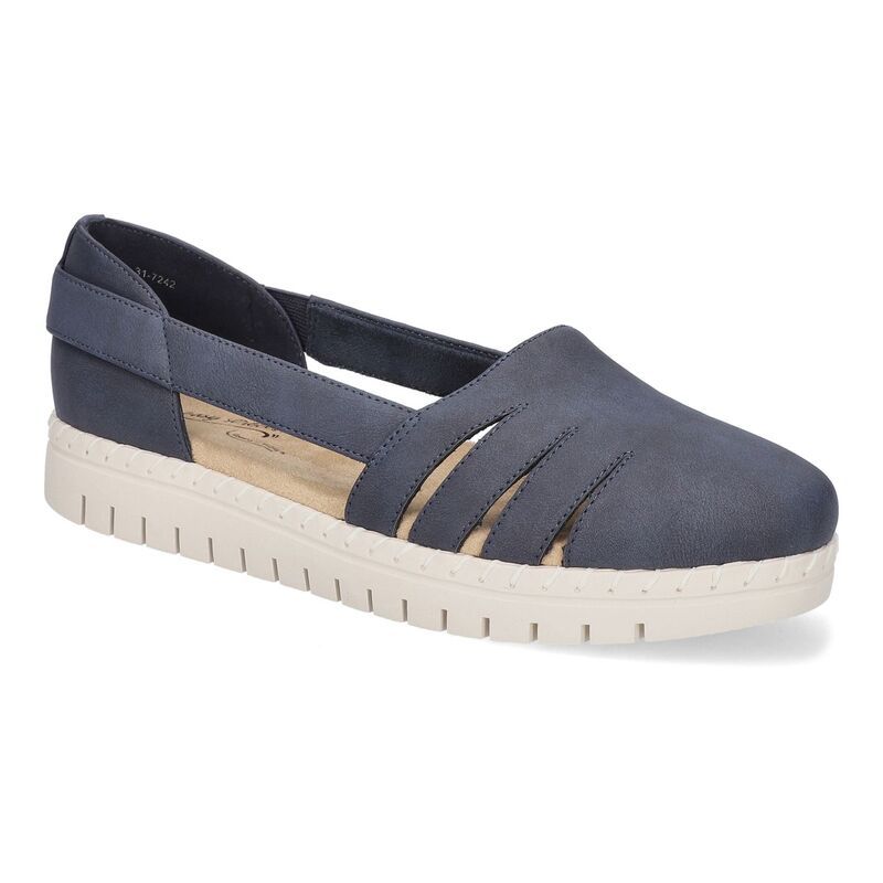 イージーストリート レディース シューズ サンダル Easy Street Bugsy WomenslipOn Shoes Navy ネイビー