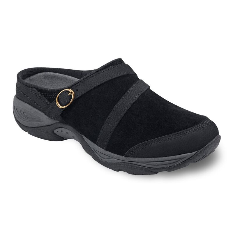 イージースピリット レディース シューズ スニーカー Easy Spirit Equinox Womens Mules Black Suede ブラック