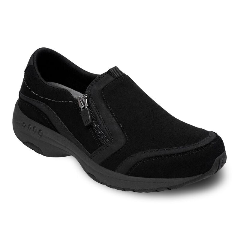 イージースピリット レディース シューズ スニーカー Easy Spirithallowomenside Zip Casual Shoes Black ブラック