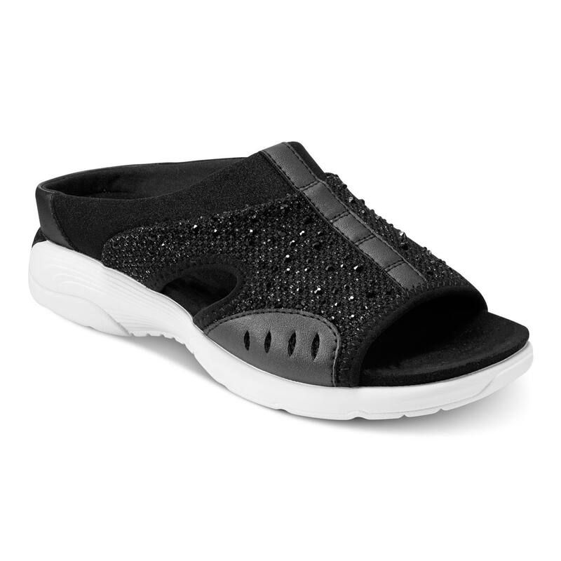 イージースピリット レディース シューズ サンダル Easy Spiritraciee Womenslide Sandals Black Silver ブラック