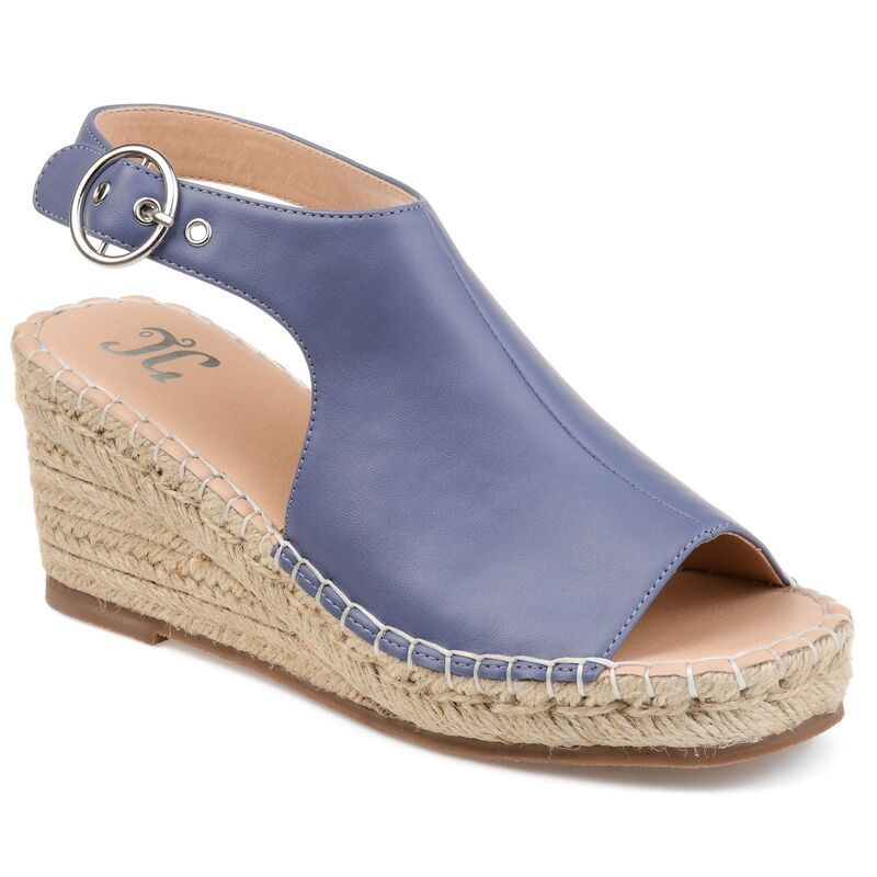 ジュルネ コレクション レディース シューズ サンダル Journee Collection Crewomens Espadrille Wedges Blue ブルー