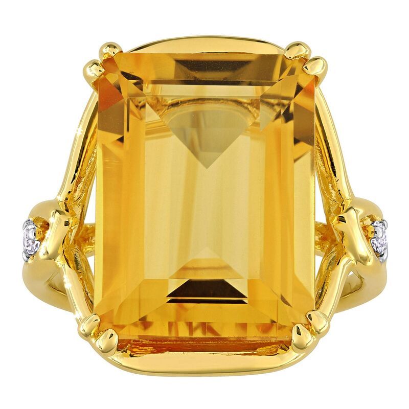 ステラ グレース レディース アクセサリー リング Stella Grace 18k Gold Over Silver Citrine White Topaz Cocktail Ringold Tone ゴールド