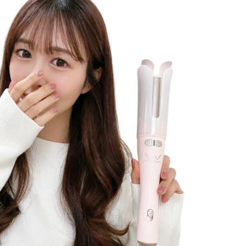 VAV オートカールアイロン 32ｍｍ ワンタッチ自動巻きヘアアイロン 簡単操作 スタイリング 初心者/不器用さんに向け カーリングワンド (温度調節不可)t