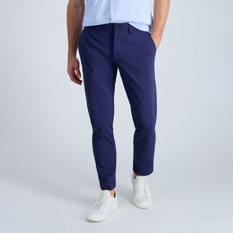 ハガー メンズ ボトムス カジュアルパンツ Mens Haggar Sportravel Performance Straight Fit Flat Front Pants Navy ネイビー