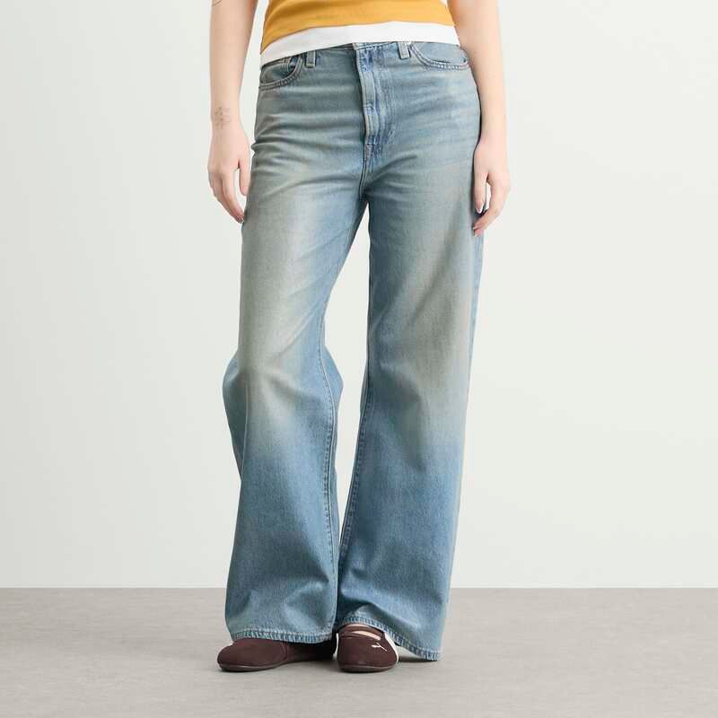 リーバイス メンズ ボトムス デニムパンツ ワイドレッグ ジーンズ Levis Ribcage Wide Leg H223 Jeans High Gloss