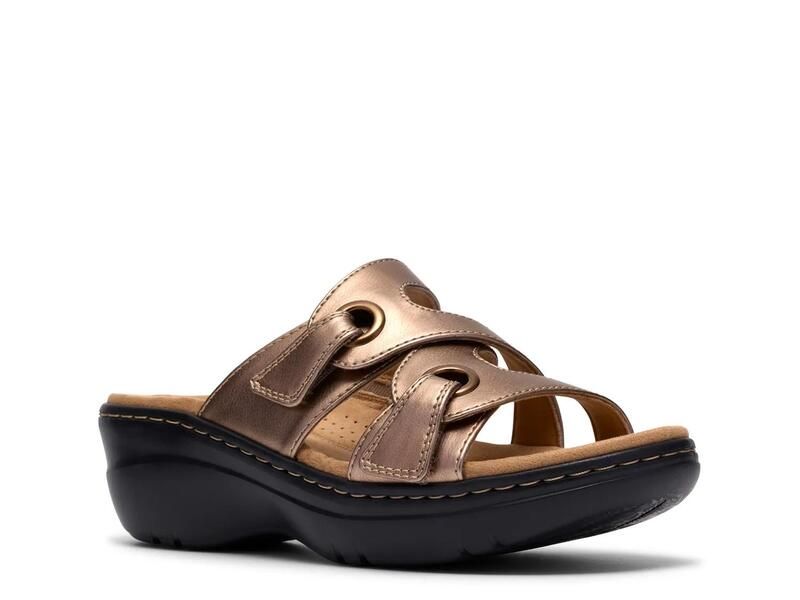 クラークス レディース シューズ サンダル ClarksMerliah Cove Wedge Sandal Gold Metallic ゴールド