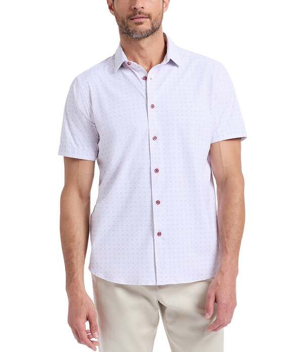 ロバートグラハム メンズ トップス シャツ Robert Graham Brompton Short Sleeve Woven Shirt Lilac ライラック