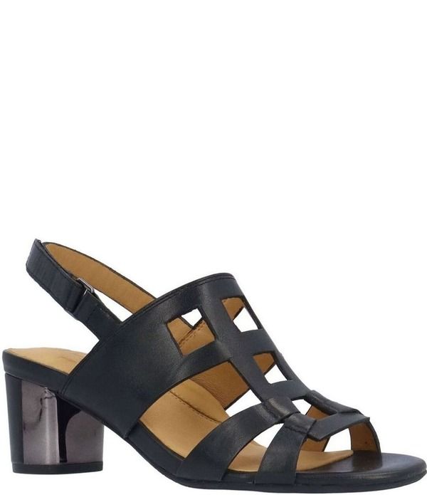 ラモールドピード レディース シューズ ヒール サンダル レザー LAmour Des Pieds Marise Leather Slingback Block Heel Sandals Black ブラック