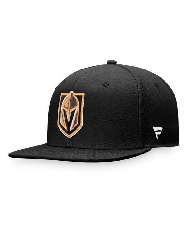 ファナティクス メンズ アクセサリー 帽子 ロゴ Fanatics Mens Black Vegas Golden Knights Core Primary Logo Snapback Adjustable Hat Black ブラック