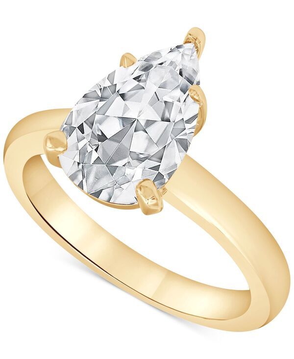 バッジェリーミシュカ レディース アクセサリー リング Badgley Mischka Certified Lab Grown Diamond Pear Solitairengagement Ring 5 ctw in 14k Yellow Gold イエロー