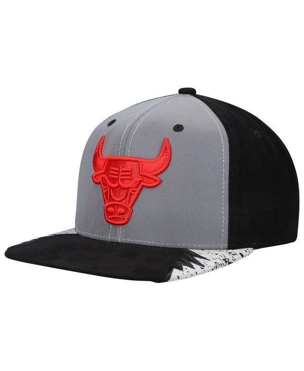 ミッチェルネス メンズ アクセサリー 帽子 Mitchell Ness Mensilver and Gray Chicago Bulls Day 5 Snapback Hat Silver Gray グレー