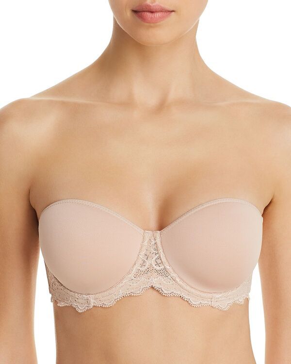 シモーヌペレール レディース アンダーウェア ブラジャー ストラップレス Simone Perele Caresse Strapless Underwire Bra Peau Rose