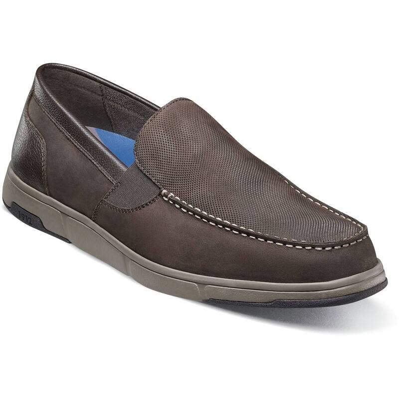 ノンブッシュ レディース シューズ スリッポン・ローファー Nunn Bush Luca Mens Moc Toe Venetian SlipOn Shoes Brown ブラウン