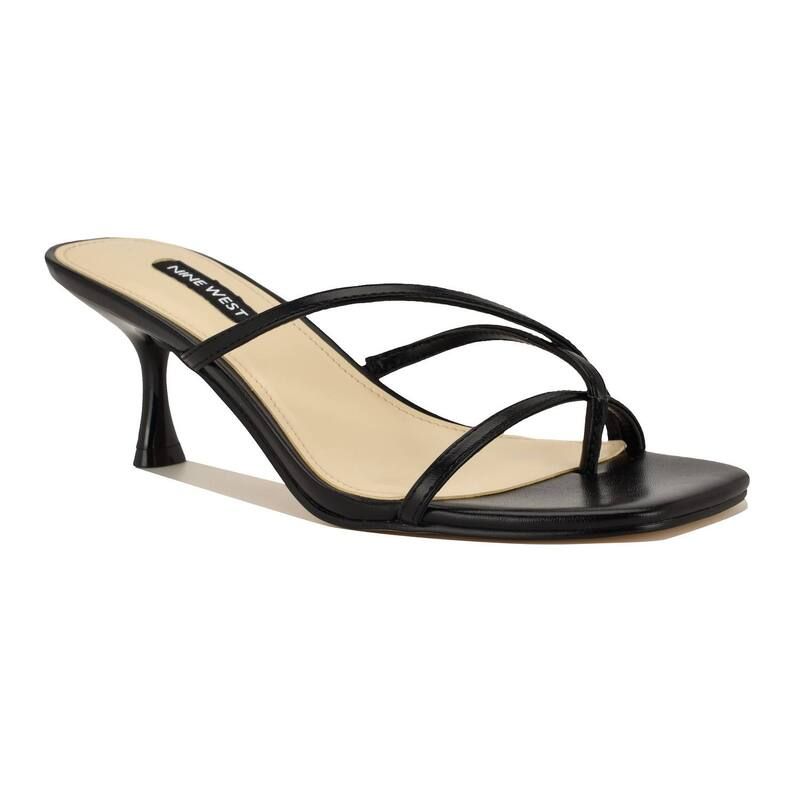 ナインウェスト レディース シューズ パンプス サンダル Nine West Anirey Womensquare Toe Strappy Dressandals Black ブラック