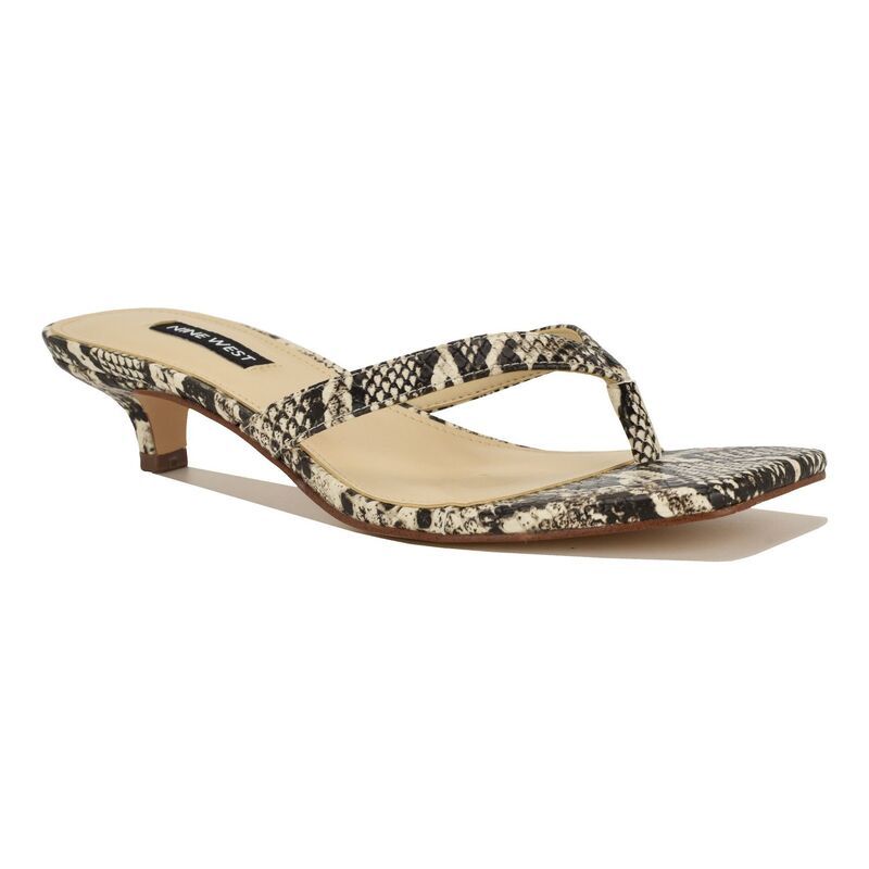 ナインウェスト レディース シューズ パンプス サンダル ヒール Nine West Cassa WomenslipOn Kitten Heel Dressandals Light Natural Snake Mu 12,905円