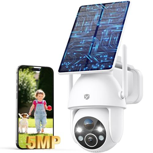 【新品】【5MP 進化一体&分離両用型】 防犯カメラ 屋外 ソーラー 500万画素 左右355°上下90°首振り 監視カメラ 屋外 そーらー 夜間カラー撮影 配線工事不要 太陽光充電 ぼうはんかめら ワイヤレス 5DBIアンテナ 広角 防水 397f3070