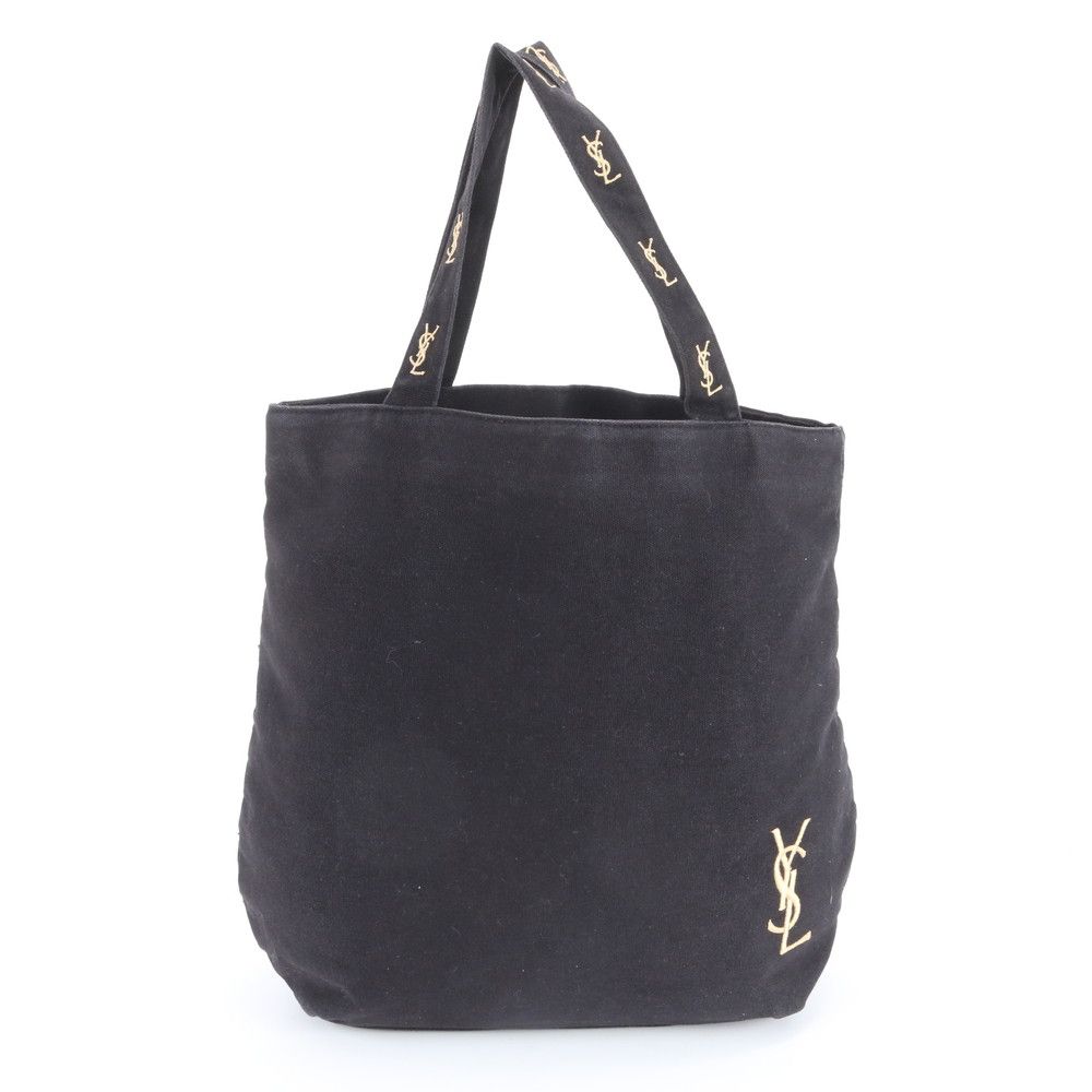 美品 YSL イヴ サンローラン トート バッグ 肩掛け ショルダー ハンド A4 ブラック 黒 レディース RWE DX49-1【中古】